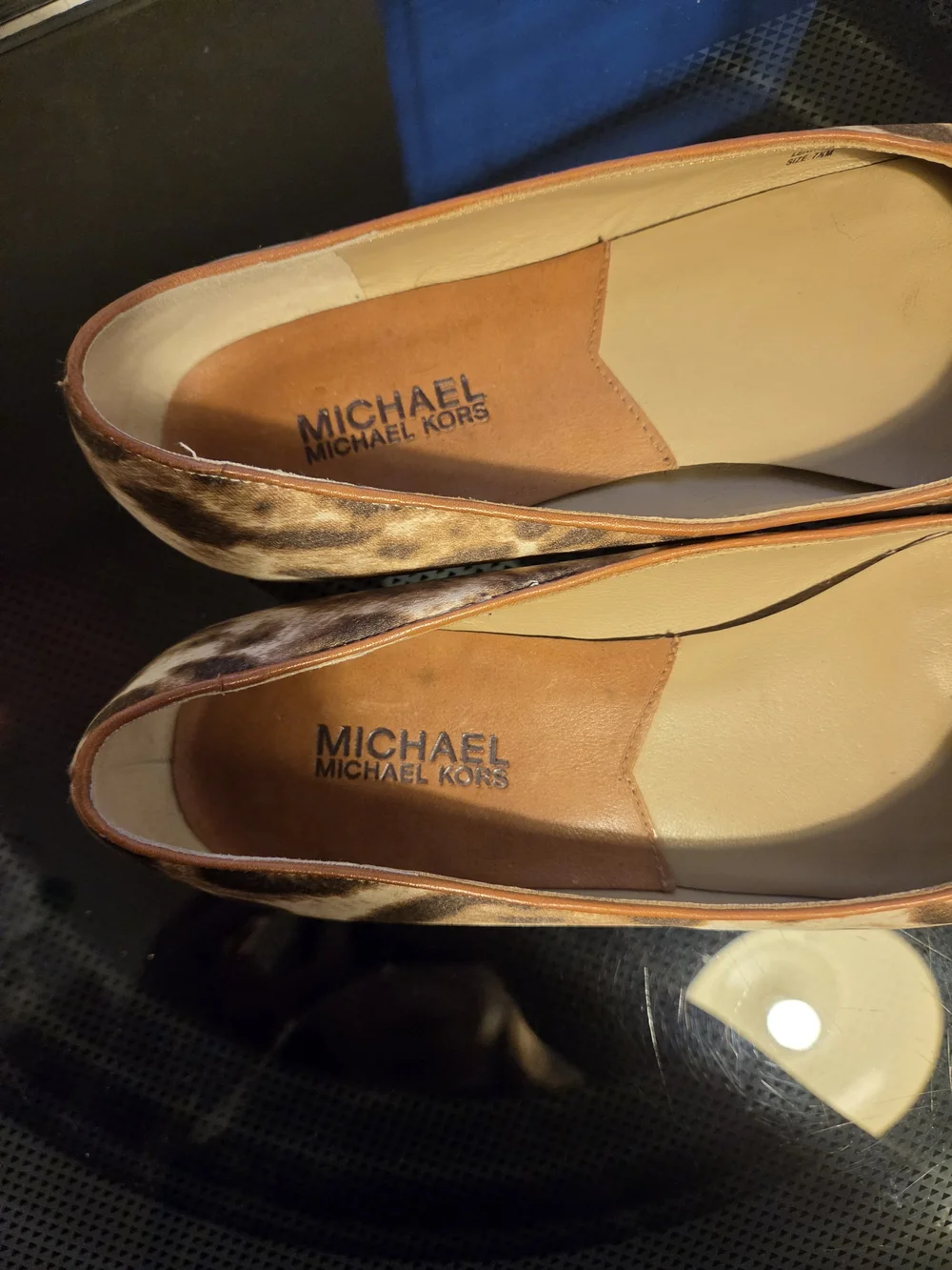 Michael Kors Leopard Print Ballet Flats in Brown and Tan